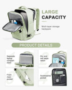 WONHOX Large Travel Backpack Carry on Flight Approved Laptop Work Business - Image 4