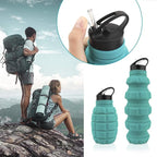 QiCheng&LYS 19.5oz Collapsible Travel Water Bottle, Reuseable BPA Free Silicone - Image 4
