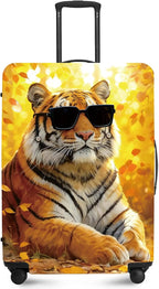 ANNA QUEEN Funny Cool Tiger Travel Luggage Cover -Stretchable Airplane Suitcase by ANNAQUEEN