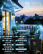 OZS 2PK 240LED Solar Sring Lights Outdoor Waterproof, Solar Christmas Lights - Image 3