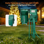 SURAIELEC Outdoor Power Stake, 7-Day Programmable Digital Timer, Power Strip - Image 4