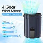 Heelkl 2026 AI Portable Fan Rechargeable, 4 Speeds 6600RPM Strong Airflow - Image 2