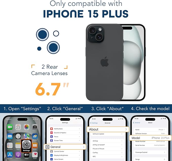 TIESZEN for iPhone 15 Plus Case, Compatible - Image 8