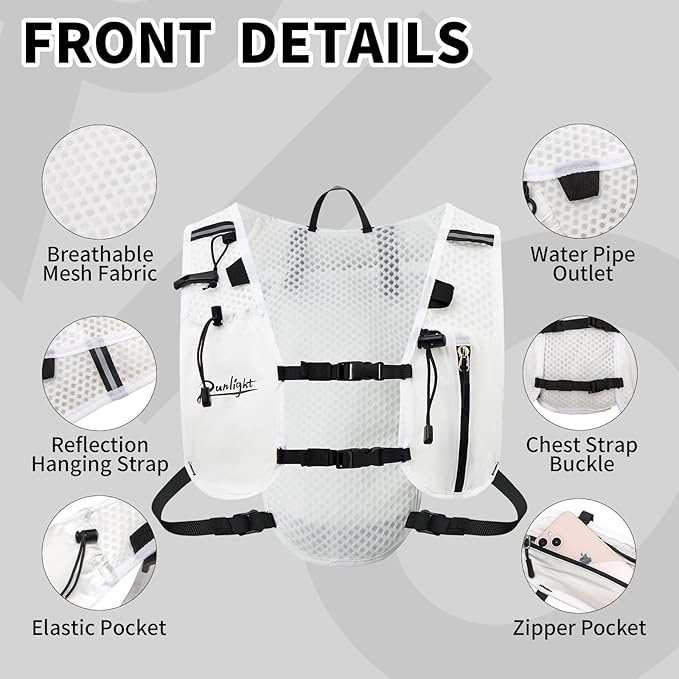Runlight Running Vest for Women Men Lightweight Hydration Backpack Pack - Image 3