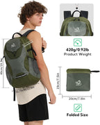 WATERFLY Lightweight Packable Hiking Backpack: 30L Foldable Travel Daypack - Image 2