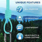 TECEUM Cotton Rope 3/16” – 50 FT – Strong All-Purpose Braided Rope – Natural - Image 4
