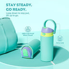 POWCAN 18 oz Insulated Water Bottle: 2-in-1 Push-Button Spout & Quick-Flip Straw - Image 4