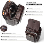 Augus Leather Small Messenger Bag - Image 7