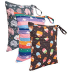babygoal Wet Dry Bags 3 Pack for Baby Cloth Diapers, Washable Travel Bags - Image 3