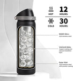 32 oz Insulated Water Bottle for Travel, 2-in-1 Quick Flip Straw and Push - Image 4