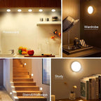 8 LEDs Motion Sensor Light Indoor, Night Light USB Rechargeable, 3 Light Modes - Image 6