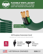 Iron Forge Cable 3ft Green Outdoor Extension Cord - Image 6