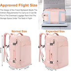 Lumesner Carry on Travel Backpacks, Extra Large 40L Flight Approved Bag - Image 3