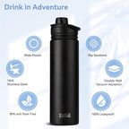 HASLE OUTFITTERS Insulated Water Bottle 22 oz Double Wall Stainless Steel Water - Image 2