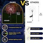 2 Pack 250LED Solar Garden Lights Outdoor, Dual Lighting Modes Firework Lights - Image 5