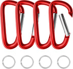 sprookber 4" & 5" Extra Large Aluminum Carabiner D Ring, Caribeener Clips by Sprookber