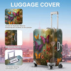 ANNA QUEEN Butterfly Garden Luggage Cover, Colorful Butterfly and Flower - Image 3