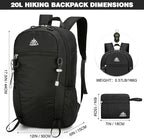 Seektop 20L Ultra Lightweight Small Hiking Backpack, Water-Resistant Packable - Image 4