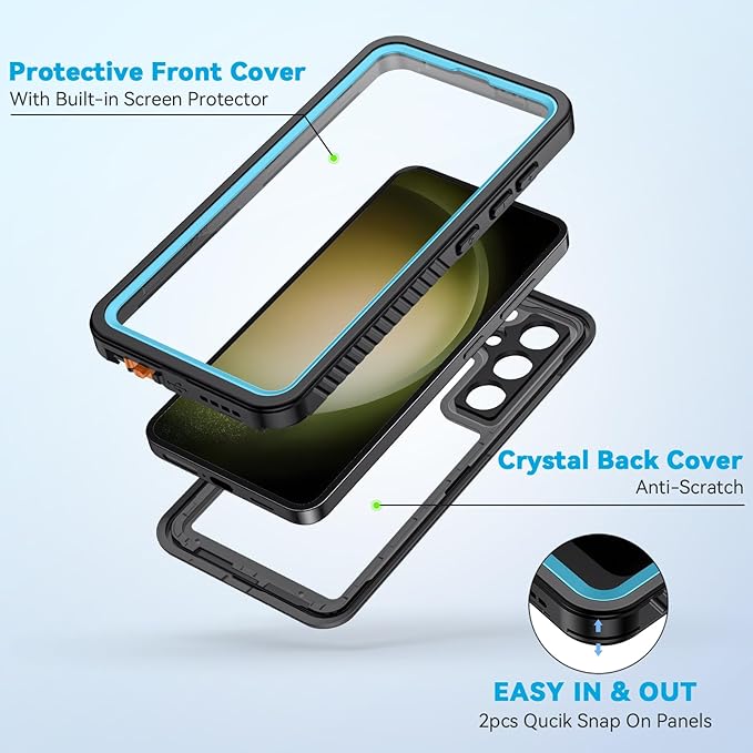 Lanhiem for Samsung Galaxy S23+ Plus Case, IP68 Waterproof Dustproof Case - Image 4
