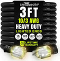 3ft Outdoor/Indoor Extension Cord 10/3 Gauge Ultra Heavy Duty 3 Prong SJTW by LifeSupplyUSA