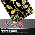Compatible with iPhone 13 Pro Max Case, Shine Gold Rose Luxury Golden Decoration - Image 7