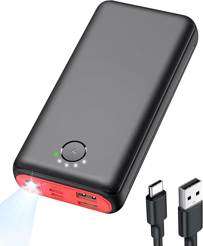 Portable Charger Power Bank 40000mah, USB C Fast Charging 22.5W External by RONEGN