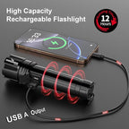 Flashlight 10000 High Lumens Rechargeable - 30W Super Bright LED Flash Light | - Image 4