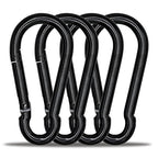 Large Carabiner Clip Hook, 5.5 inch 4 pcs Black Heavy Duty Spring Snap Hook Key by KINLINK
