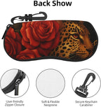 Watercolor Orca Whale Glasses Case Neoprene Portable Zipper Eyeglass Bag - Image 4