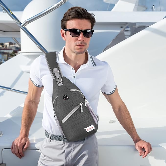 ZOMAKE Sling Bag, Small Crossbody Sling Backpack, Water Resistant Shoulder - Image 7
