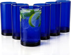 Zulay Kitchen Plastic Drinking Glasses – 16oz Acrylic Shatterproof Water Cups by ZulayKitchen