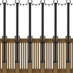 NUERPO 6 Pack String Light Poles, 5Ft Metal Poles by NUERPO