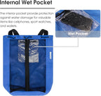 WANDF Swim Bag Mesh Drawstring Backpack Beach Backpack - Image 3