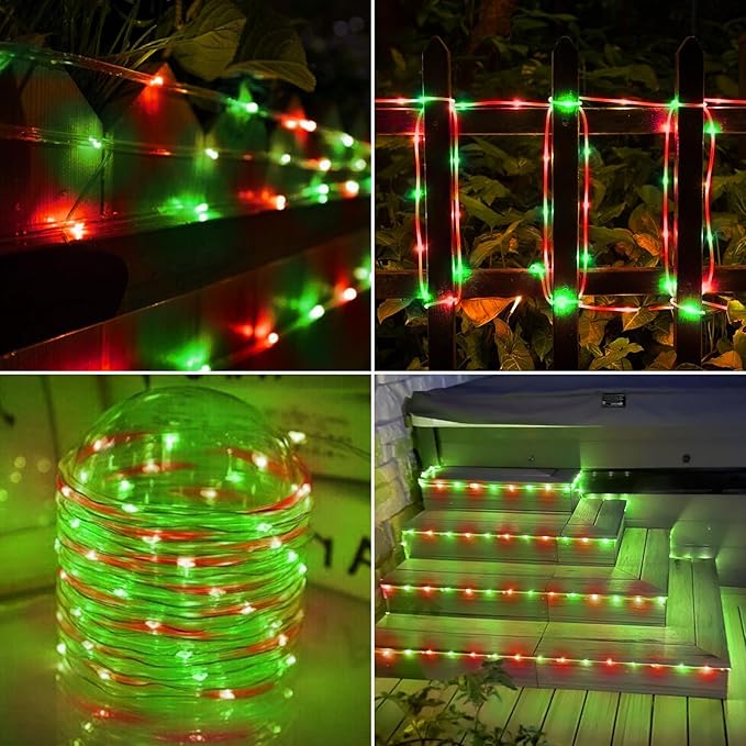 Solar Rope Lights, 2 Packs Total 132ft 400LED Solar String Lights, 8 Modes - Image 7
