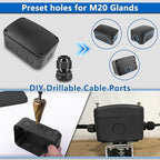 Outdoor Junction Box, Nineleaf IP66 Waterproof Electrical Project Boxes PVC/ABS - Image 6