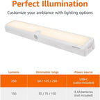 Amazon Basics LED Motion Sensor Light Bar, USB/Battery Operated, 250 Lumens - Image 3