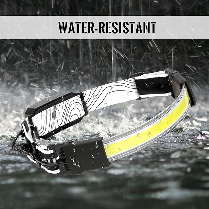 Adelante LED Headlamp Flashlight, 1000LM 230°Wide-Beam Rechargeable Head Lamp - Image 6