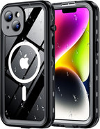 Red2Fire for iPhone 14 Case Waterproof, Phone Case 6.1" Black/Clear by Red2Fire