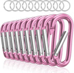 sprookber 3" Aluminum Carabiner D Ring, Caribeener Clips, Spring Snap Hook by Sprookber