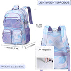 Lohol Multi-Pocket Backpack for School College Travel, Heavy Duty Big Bookbag - Image 3