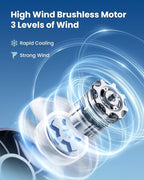 Gaiatop Portable Mini Fan, 3 Speed Handheld Fans - Image 5