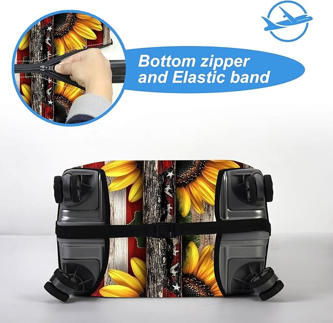 Luggage Cover Protector for 19-20 Inch Suitcases, TSA Approved Elastic Travel - Image 5