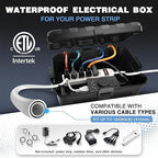 Flemoon Large Outdoor Electrical Box, IP54 Waterproof Extension Cord Cover - Image 3