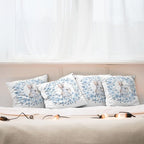 Ambesonne Watercolor Flower Decorative Throw Pillow Case Pack of 4, Bunny - Image 5