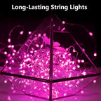 4-Pack 50 LED Pink Fairy Lights Battery Operated - Image 2