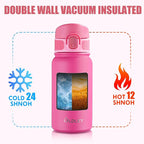 OLDLEY 12oz kids Water Bottle, Stainless Steel Insulated Water Bottle - Image 6