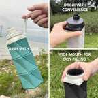 BEAUTAIL Collapsible Water Bottles, Silicone Foldable Water Bottle 610ml - Image 5