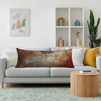 Grunge Rust Decorative Body Pillowcase 20"X54", Metal Rusty Steel Brown Outdoor - Image 2