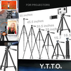 55" Aluminum Phone & Camera Tripod, Extendable Cell Phone Tripod Stand - Image 4