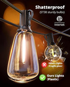 VIPAR Outdoor String Lights 30FT LED Patio Lights Waterproof - Image 5